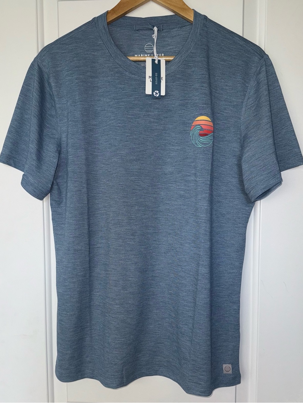Marine Layer Respun "Air Crew" Graphic Tee in Coronet Blue - NWT